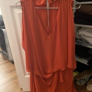 Deep coral dress